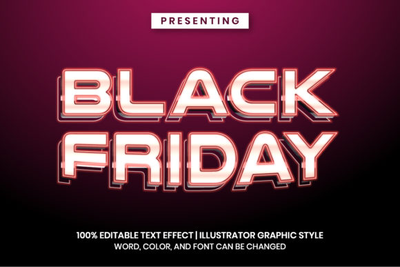 Black Friday Text Effect for Sign