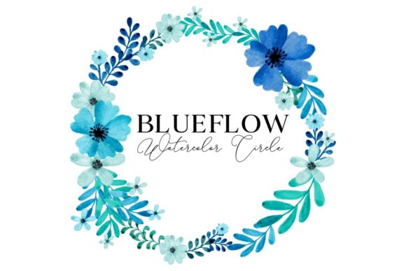 Blueflow Watercolor Circle Pattern