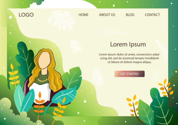 Green Fancy Party Landing Page for Fashion Designers and Marketers