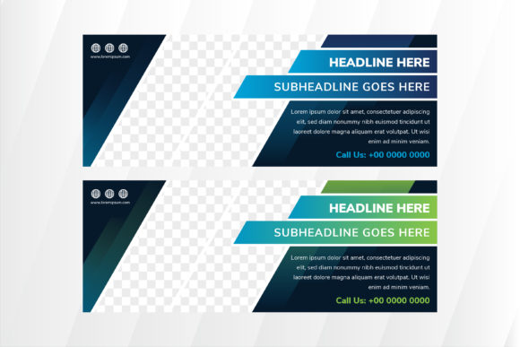 Horizontal Banner Dark Blue