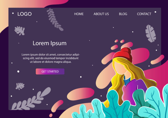 Landing Page Fashion Colorful Cheer Girl