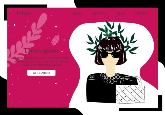 Landing Page Fashion Fancy Black Style