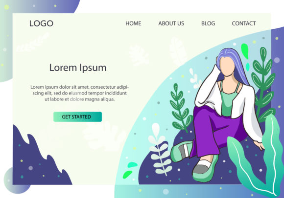 Landing Page Fashion in Aqua Mode: A Versatile Design for Modern Visual Communication