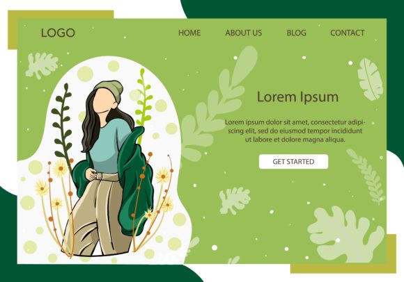 Landing Page Fashion with Hiking Suit