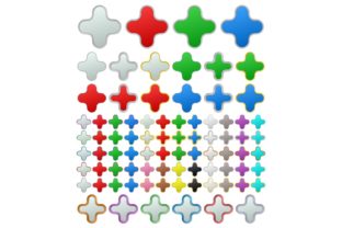 Metal Rounded Zoom in Button Set