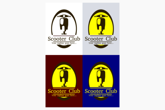 Scooter Club Illustration Icon Vector: A Versatile Design Tool for the Automotive and Transportation Industry