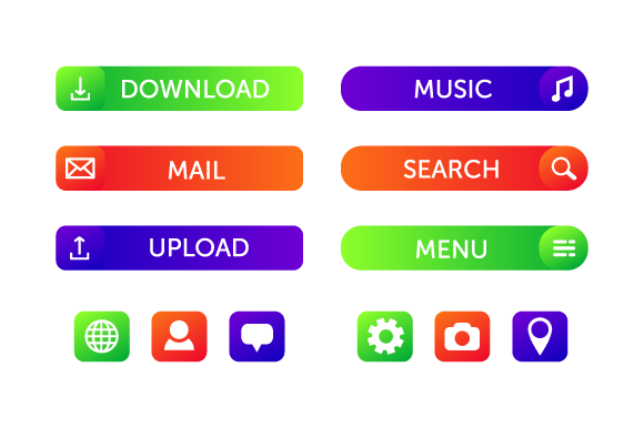 Set of Web Design Button Collection: A Versatile Resource for Digital Creativity
