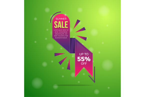 Summer Sale Banner Element Purple